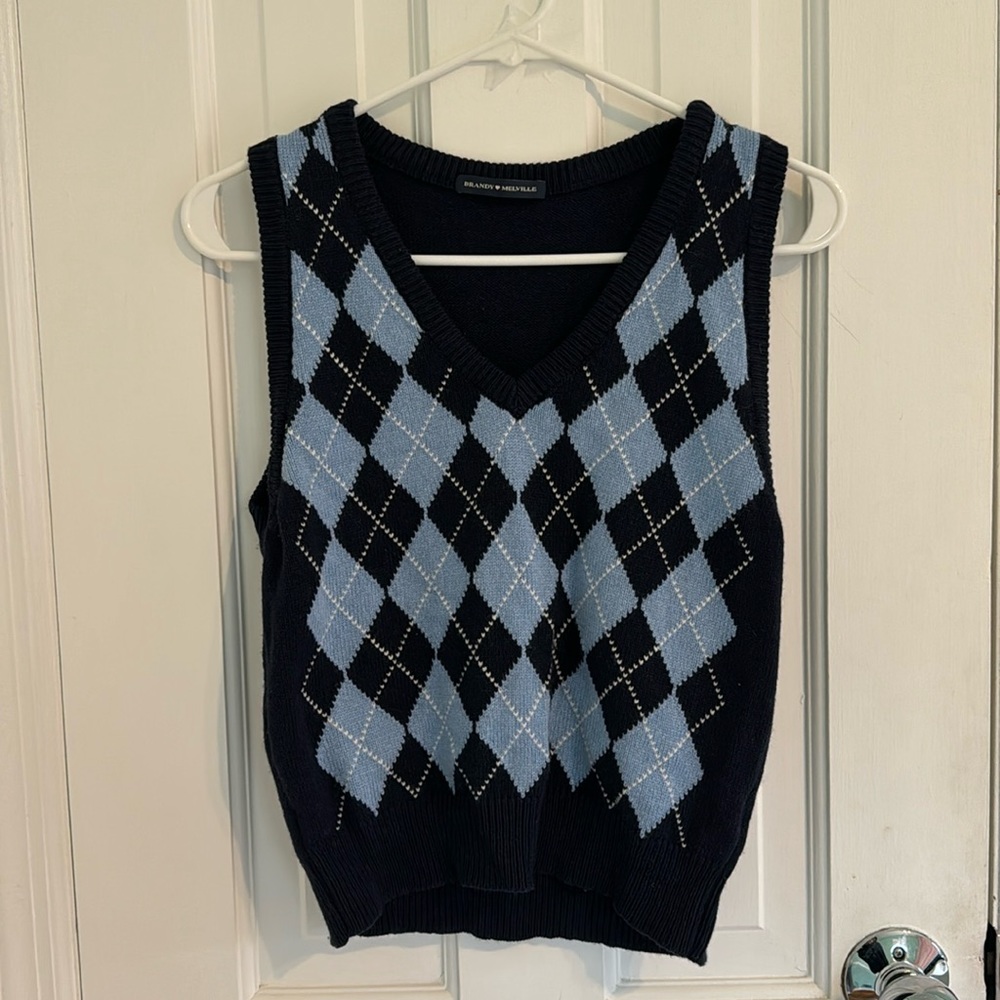 Brandy Melville Blue Sweater Vest